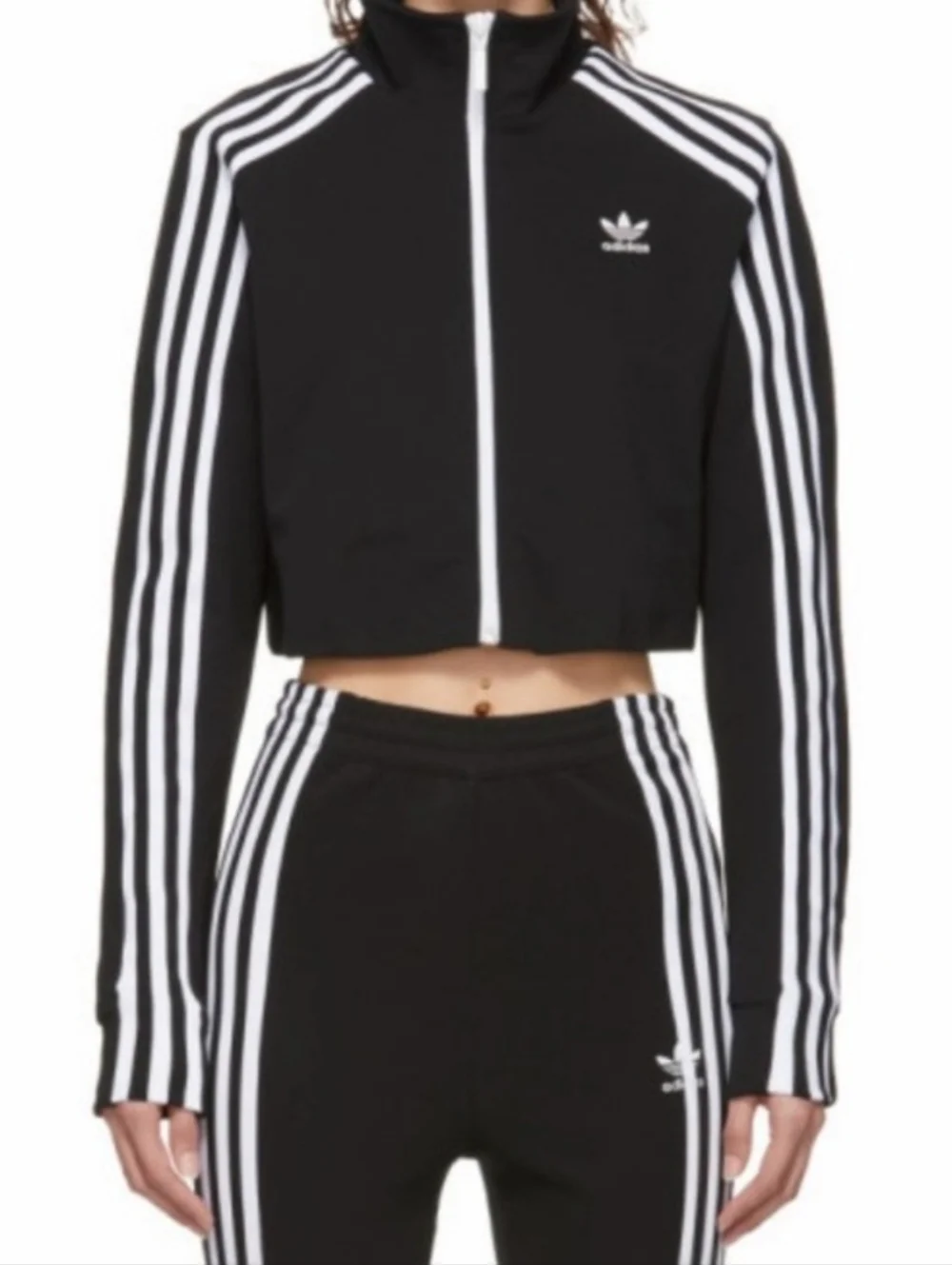 Adidas Cropped Track Jacket - Picture 1 of 8